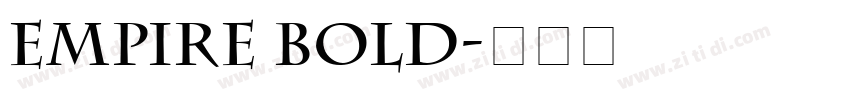 Empire Bold字体转换